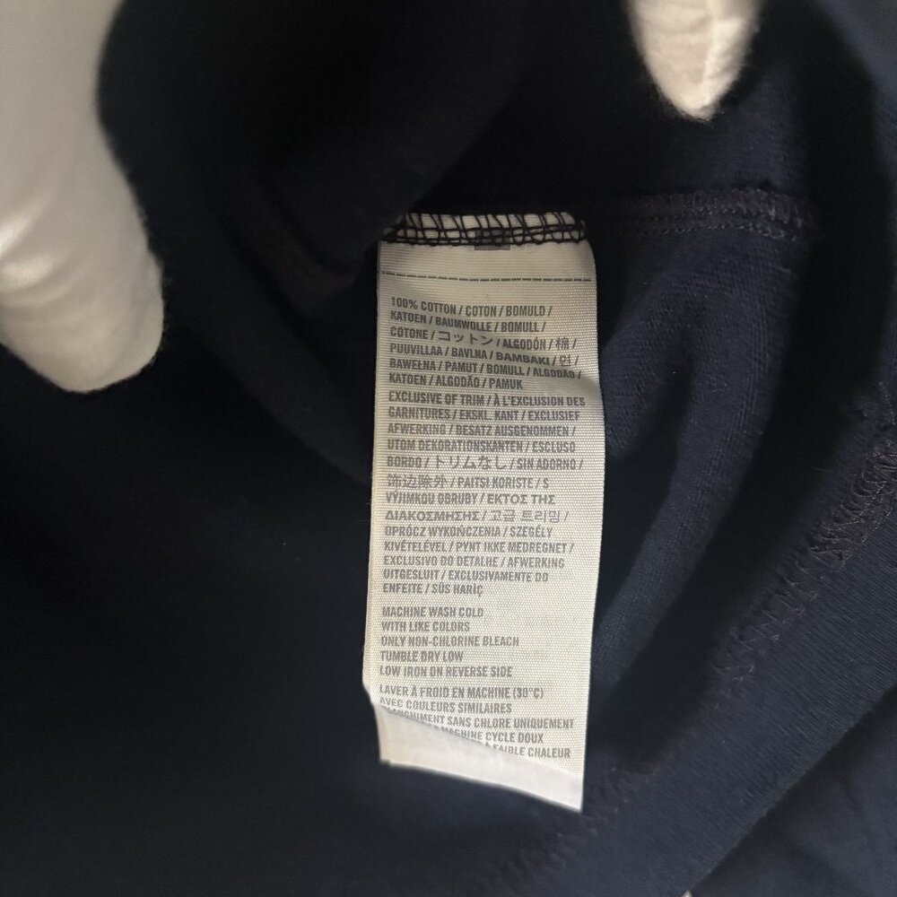 Hollister S Navy Long Sleeve Crew Neck Shirt Cotton Soft Red Bird Seagull EUC - Picture 3 of 8